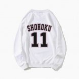 Shohoku Basketball Sakuragi 11 Sweatshirts White