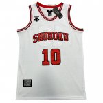 Shohoku Sakuragi 10 Jersey White Embroidery