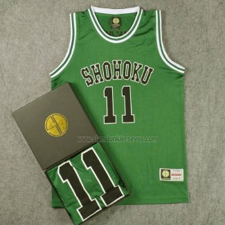 Shohoku Rukawa 11 Jersey Green