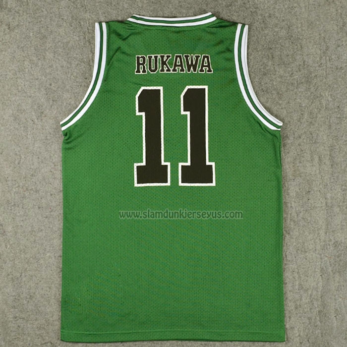 Shohoku Rukawa 11 Jersey Green